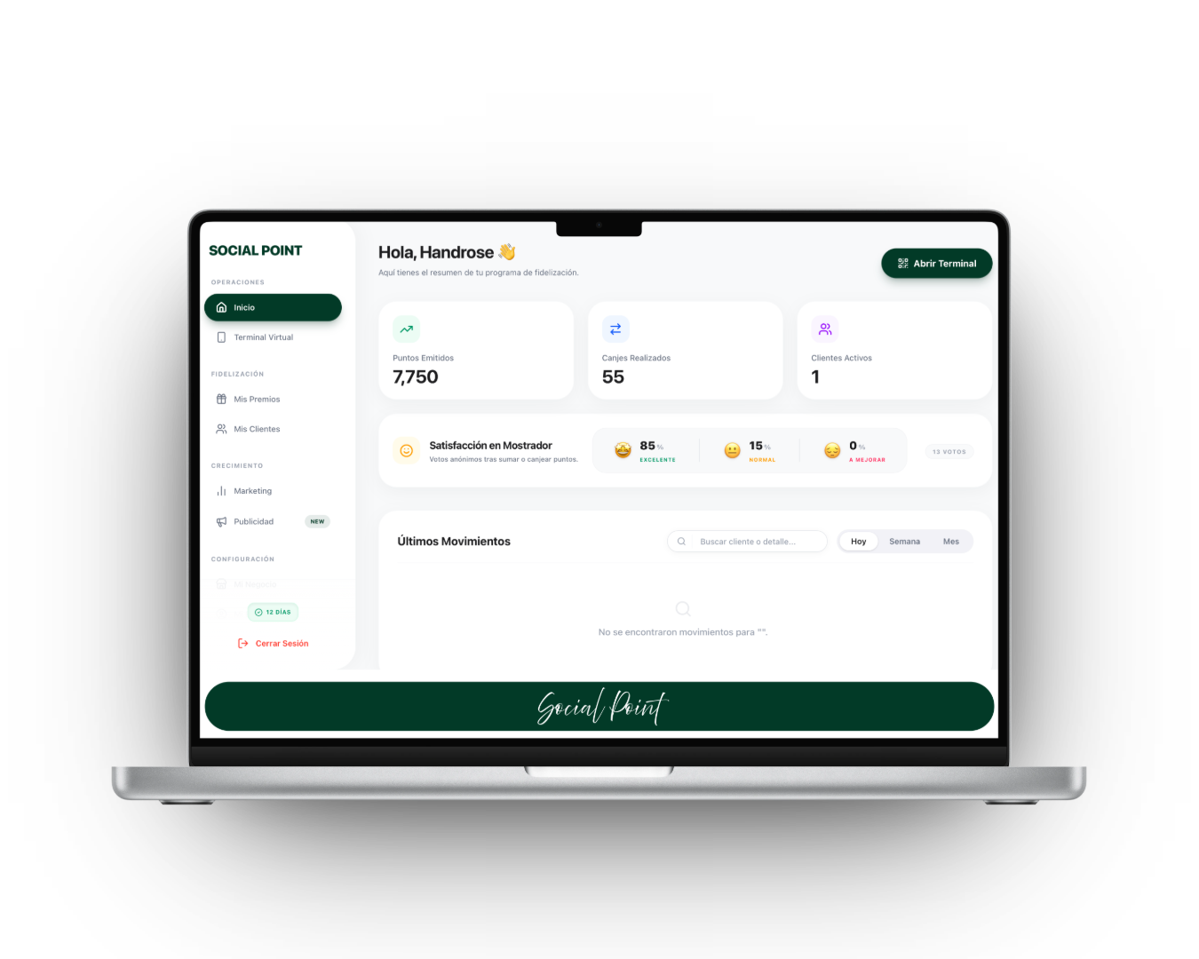 Dashboard Social Point